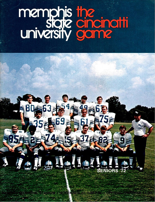 College Football Program Memphis State Tigers vs. Cincinnati Bearcats