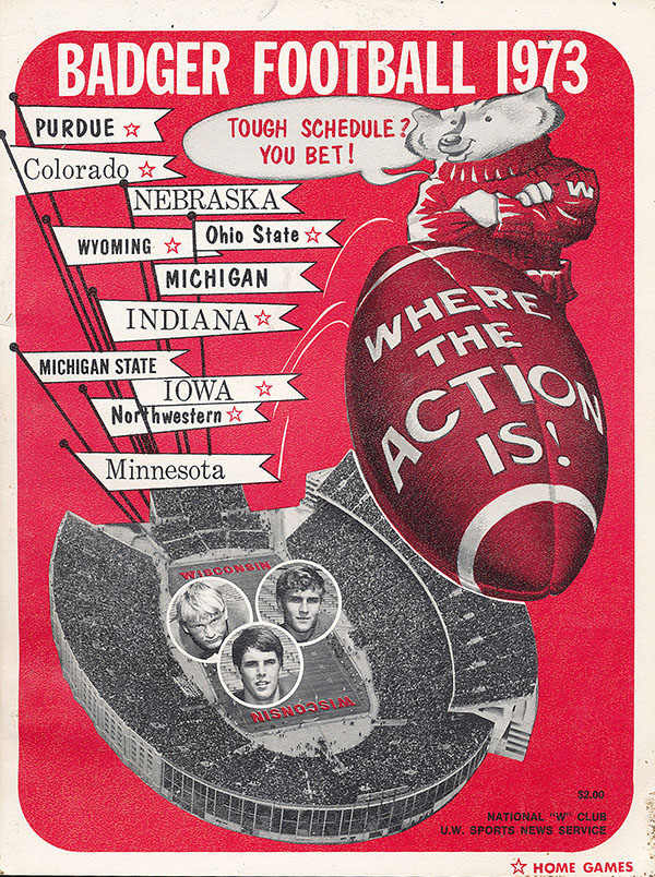 College Football Media Guide: Wisconsin Badgers (1973)