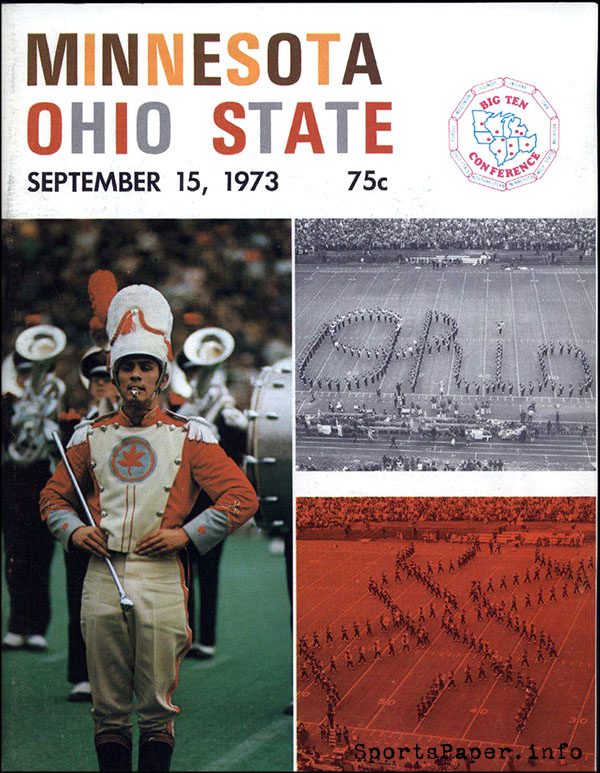 College Football Program: Ohio State Buckeyes vs. Minnesota Golden Gophers (September 15, 1973)