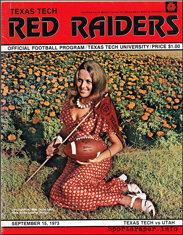 College Football Program: Texas Tech Red Raiders vs. Utah Utes (September 15, 1973)