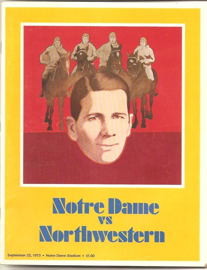 College Football Program: Notre Dame Fighting Irish vs. Northwestern Wildcats (September 22, 1973)