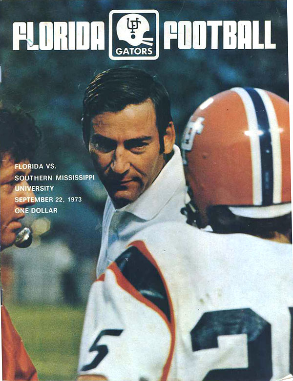 College Football Program: Florida Gators vs. Southern Miss Golden Eagles (September 22, 1973)