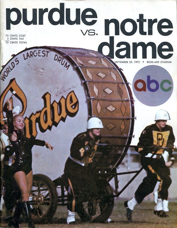 College Football Program: Purdue Boilermakers vs. Notre Dame Fighting Irish (September 29, 1973)