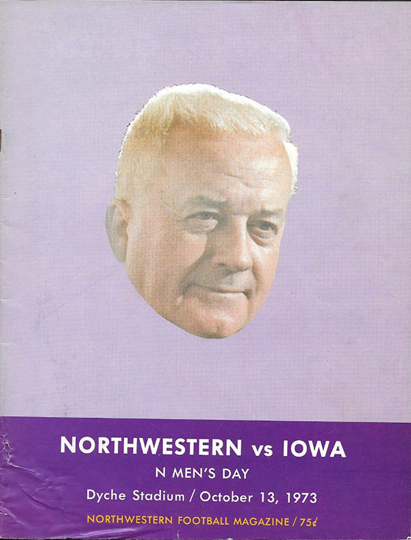 College Football Program: Northwestern Wildcats vs. Iowa Hawkeyes (October 13, 1973)