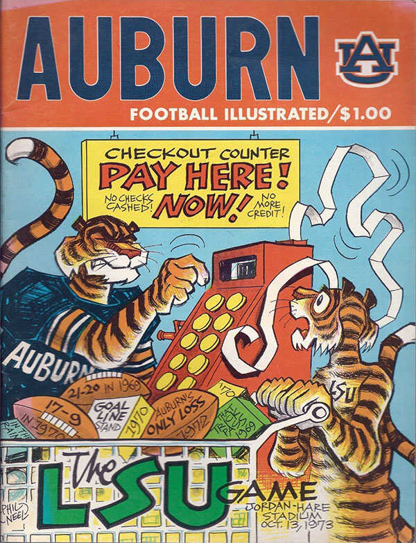 College Football Program: Auburn Tigers vs. LSU Tigers (October 13, 1973)