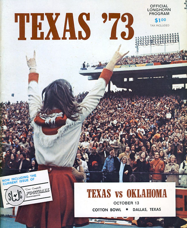 College Football Program: Texas Longhorns vs. Oklahoma Sooners (October 13, 1973)