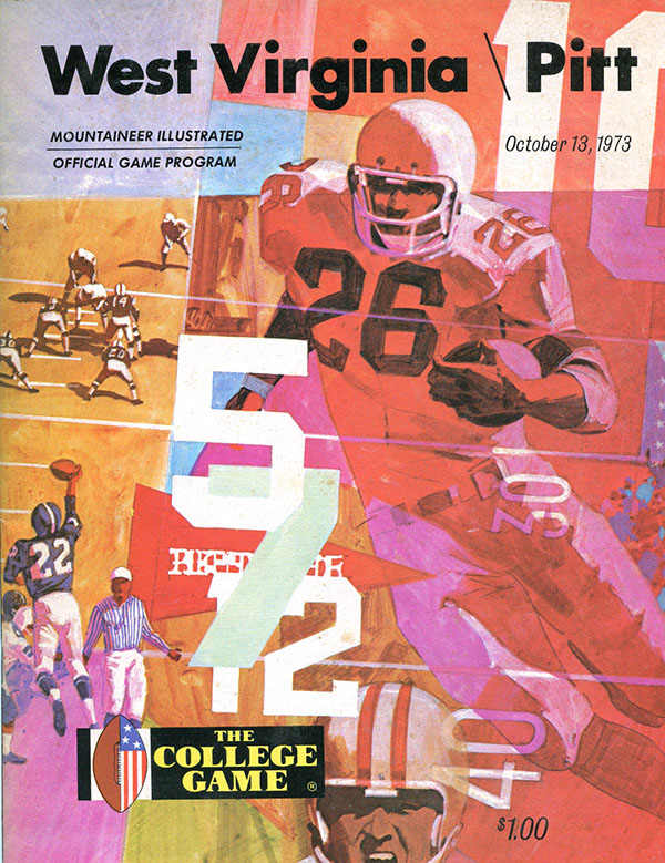 College Football Program: West Virginia Mountaineers vs. Pittsburgh Panthers (October 13, 1973)