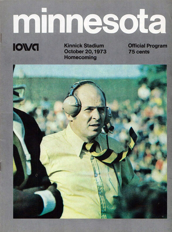 College Football Program: Iowa Hawkeyes vs. Minnesota Golden Gophers (October 20, 1973)