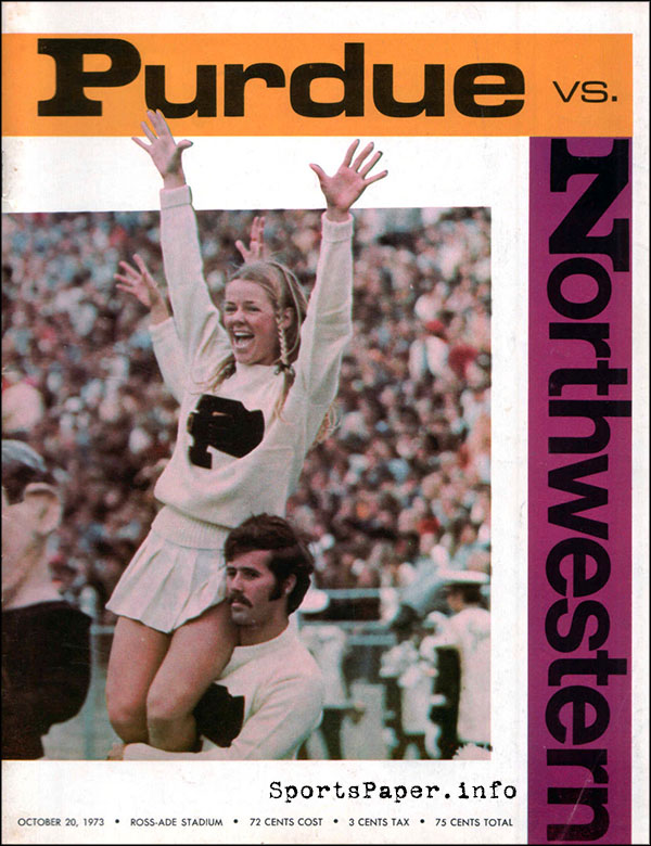 College Football Program: Purdue Boilermakers vs. Northwestern Wildcats (October 20, 1973)