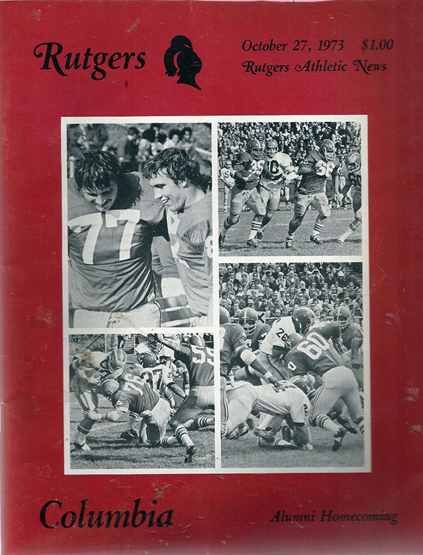 College Football Program: Rutgers Scarlet Knights vs. Columbia Lions (October 27, 1973)