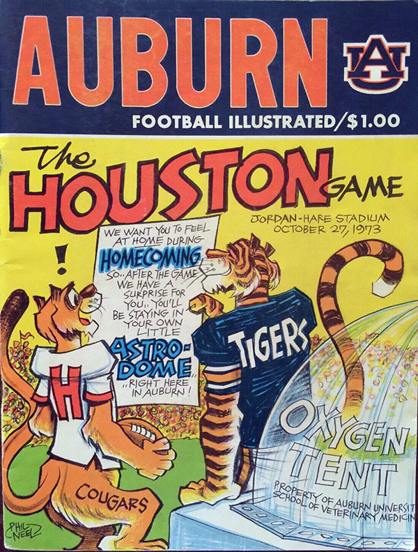 College Football Program: Auburn Tigers vs. Houston Cougars (October 27, 1973)