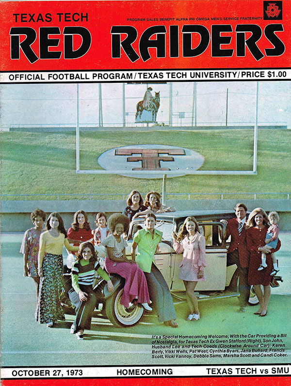 College Football Program: Texas Tech Red Raiders vs. SMU Mustangs (October 27, 1973)