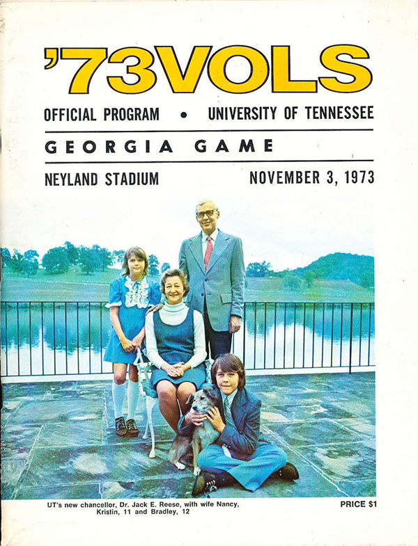 College Football Program: Tennessee Volunteers vs. Georgia Bulldogs (November 3, 1973)