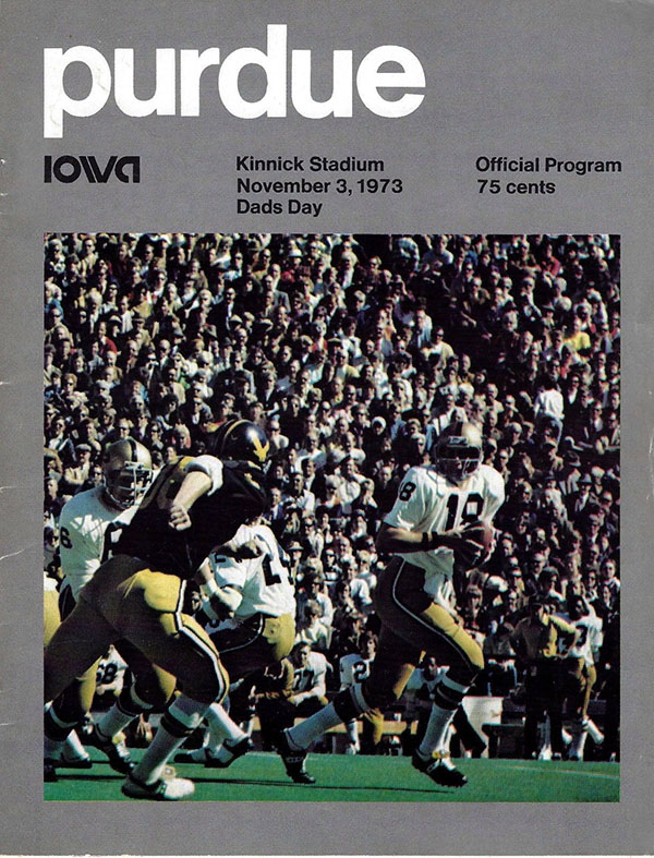 College Football Program: Iowa Hawkeyes vs. Purdue Boilermakers (November 3, 1973)