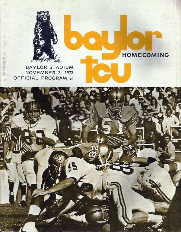 College Football Program: TCU Horned Frogs vs. Baylor Bears (November 3, 1973)