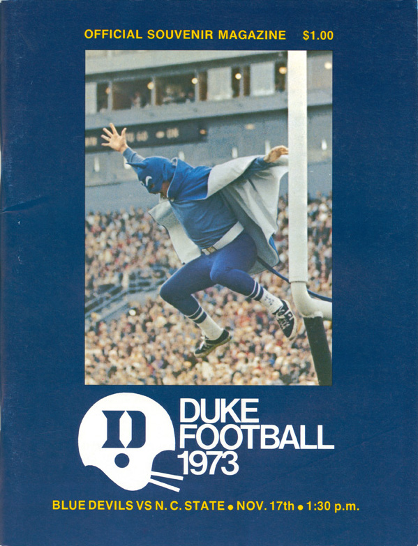 College Football Program: Duke Blue Devils vs. NC State Wolfpack (November 17, 1973)