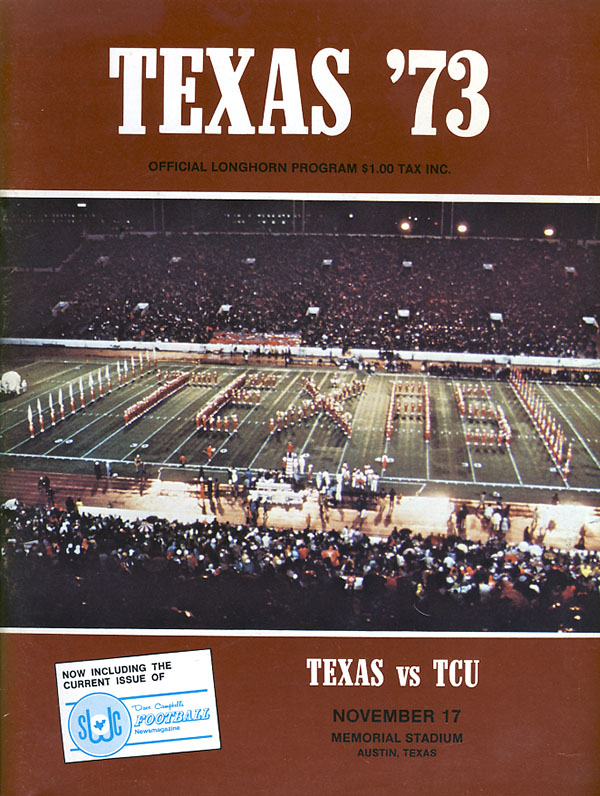 College Football Program: Texas Longhorns vs. TCU Horned Frogs (November 17, 1973)