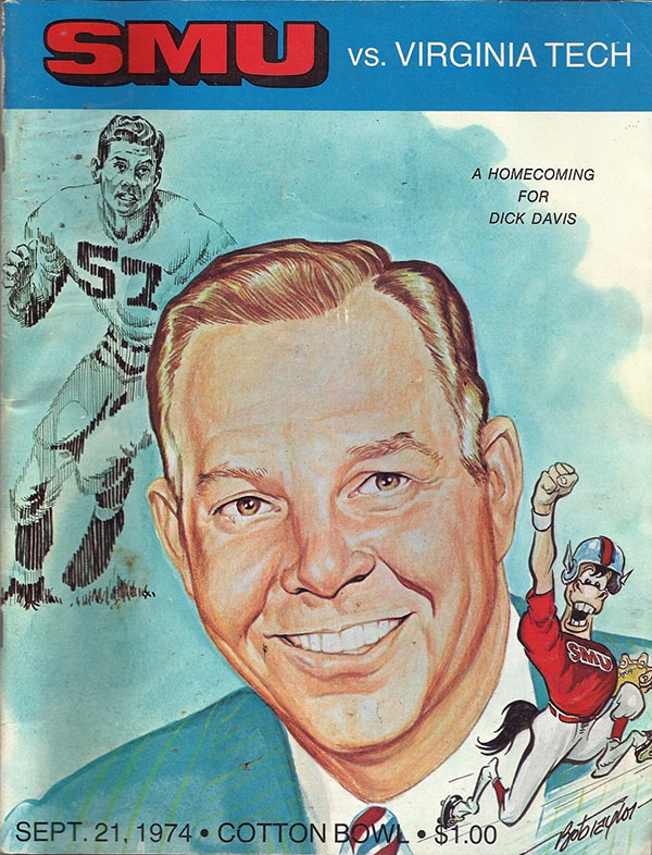 College Football Program: SMU Mustangs vs. Virginia Tech Gobblers (September 21, 1974)