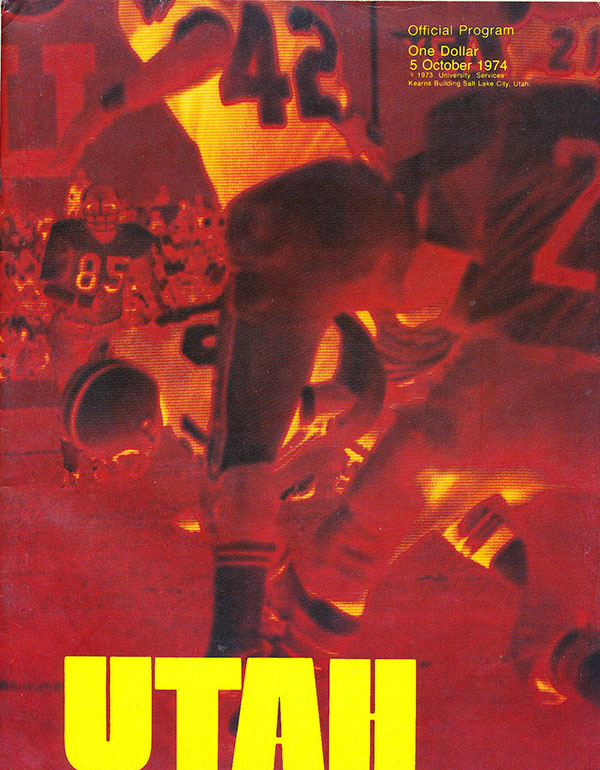 College Football Program: Utah Utes vs. UCLA Bruins (October 5, 1974)