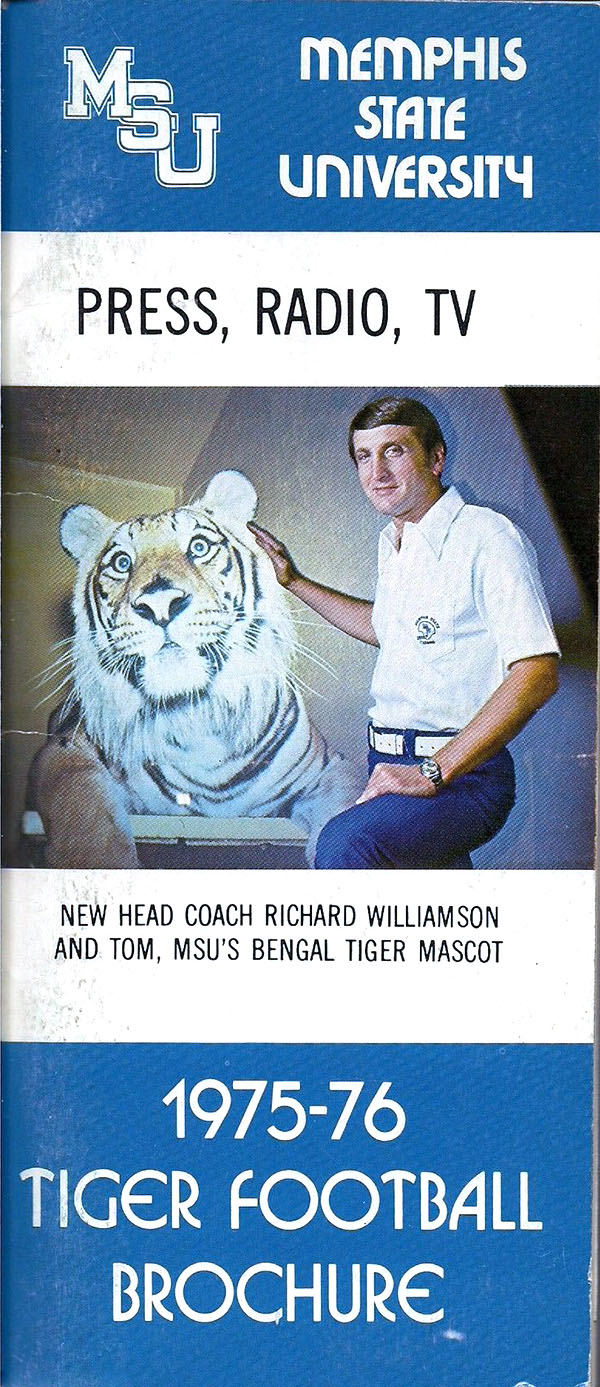 College Football Media Guide: Memphis State Tigers (1975)