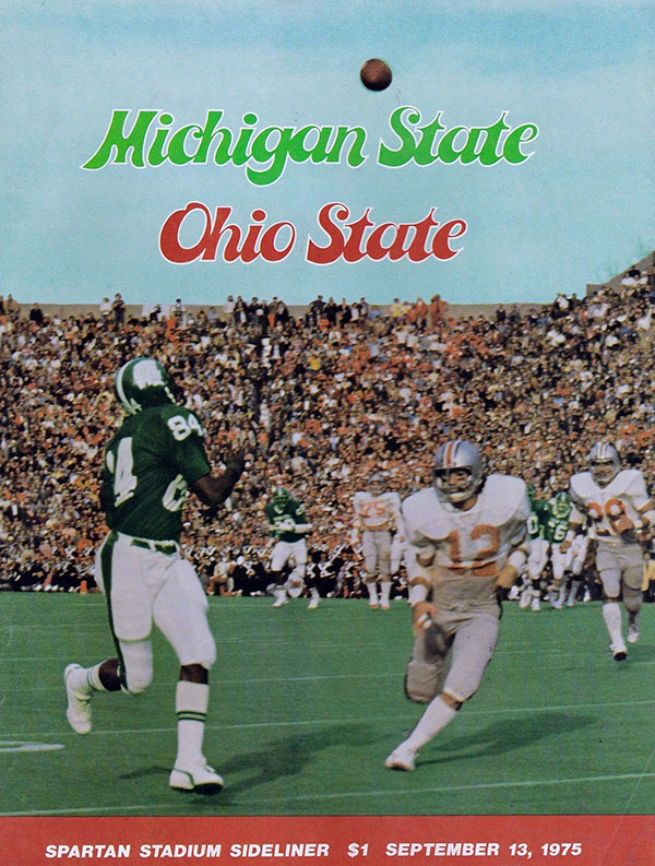 College Football Program: Michigan State Spartans vs. Ohio State Buckeyes (September 13, 1975)