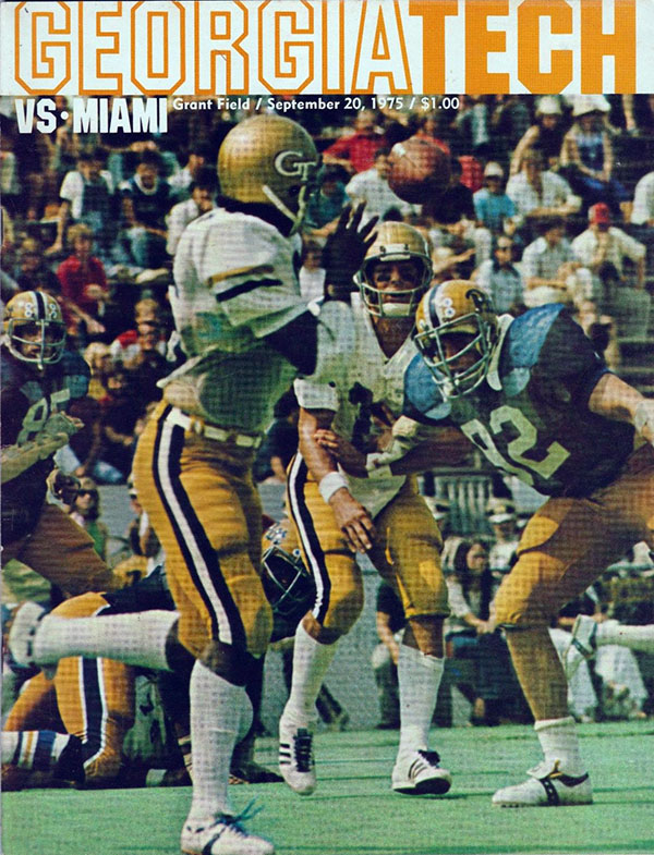 College Football Program: Georgia Tech Yellow Jackets vs. Miami Hurricanes (September 20, 1975)