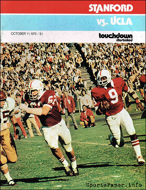 College Football Program: Stanford Cardinals vs. UCLA Bruins (October 11, 1975)