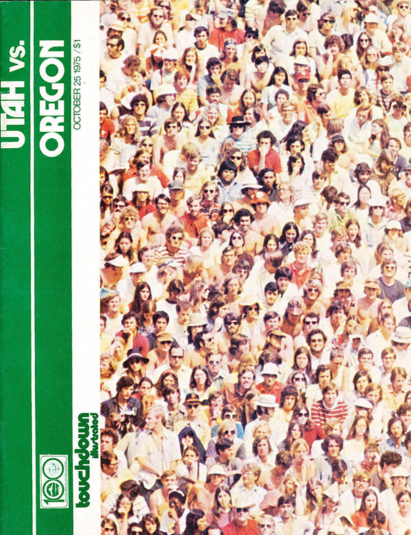 College Football Program: Oregon Ducks vs. Utah Utes (October 25, 1975)