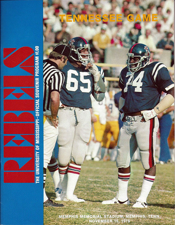 College Football Program: Tennessee Volunteers vs. Ole Miss Rebels (November 15, 1975)