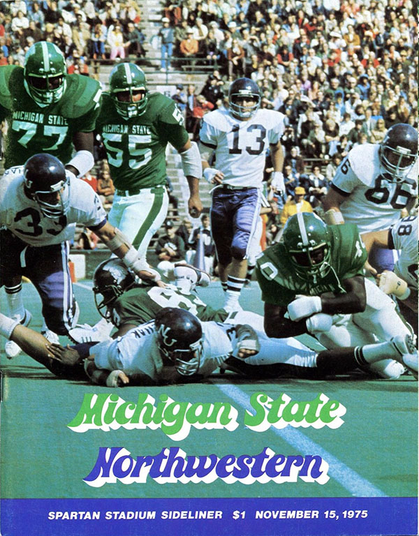 College Football Program: Michigan State Spartans vs. Northwestern Wildcats (November 15, 1975)