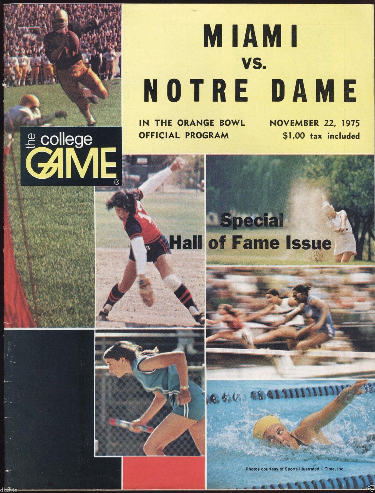 College Football Program: Miami Hurricanes vs. Notre Dame Fighting Irish (November 22, 1975)