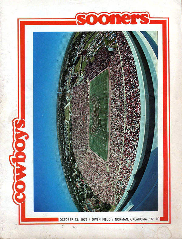 College Football Program: Oklahoma Sooners vs. Oklahoma State Cowboys (October 23, 1976)