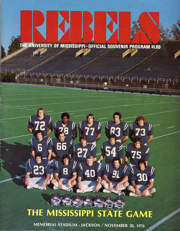 College Football Program: Ole Miss Rebels vs. Mississippi State Bulldogs (November 20, 1976)