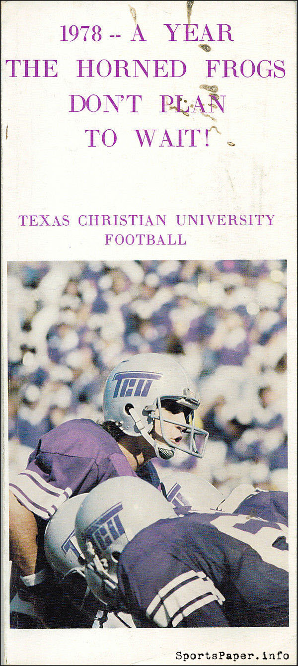 College Football Media Guide: TCU Horned Frogs (1978)