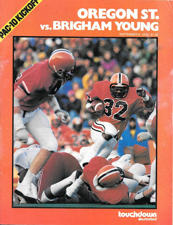 College Football Program: Oregon State Beavers vs. BYU Cougars (September 9, 1978)