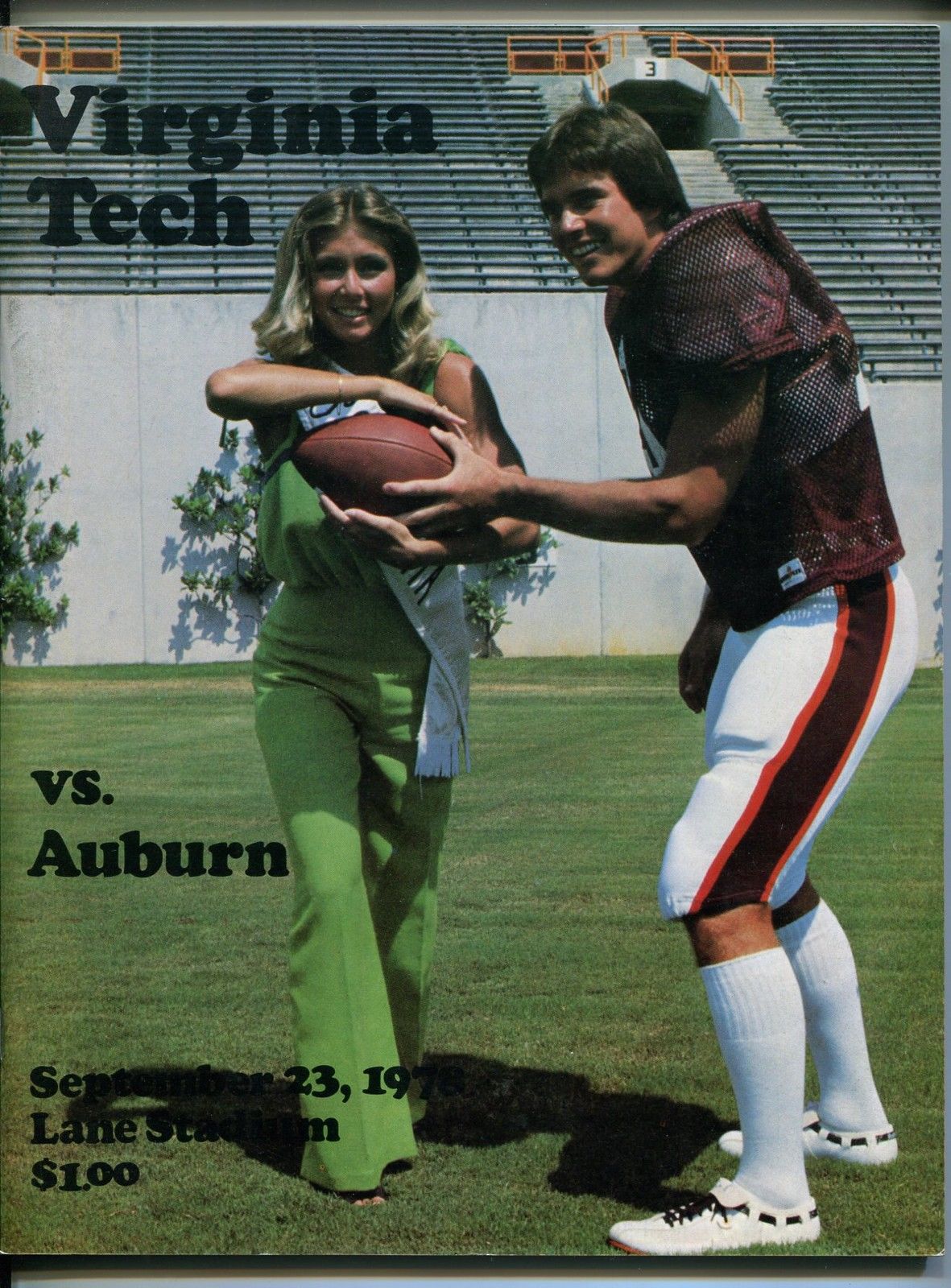 College Football Program: Virginia Tech Gobblers vs. Auburn Tigers (September 23, 1978)