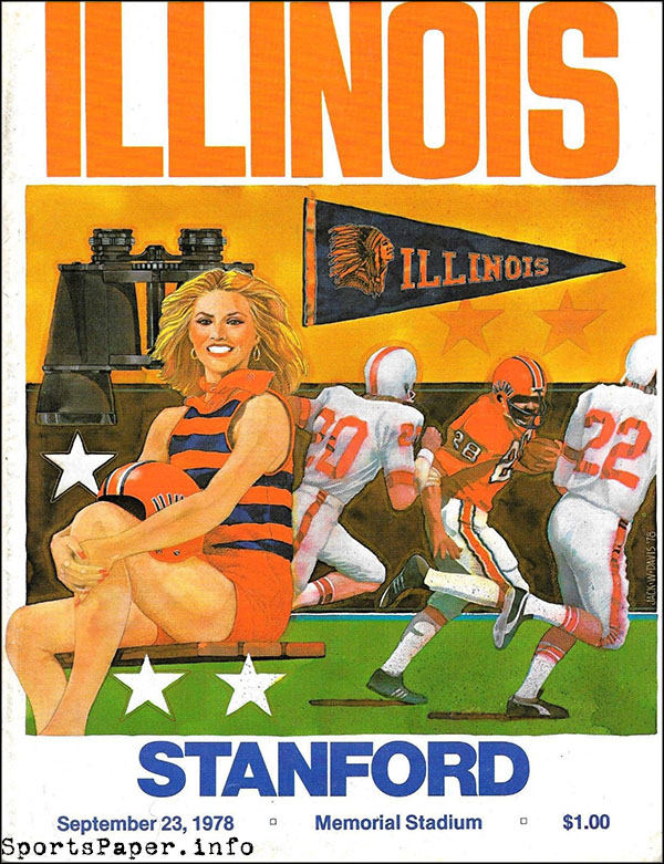 College Football Program: Illinois Fighting Illini vs. Stanford Cardinals (September 23, 1978)