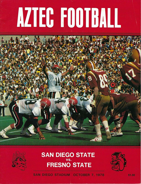 College Football Program: San Diego State Aztecs vs. Fresno State Bulldogs (October 7, 1978)