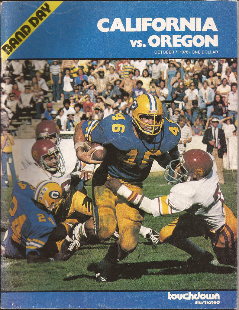 College Football Program: California Golden Bears vs. Oregon Ducks (October 7, 1978)