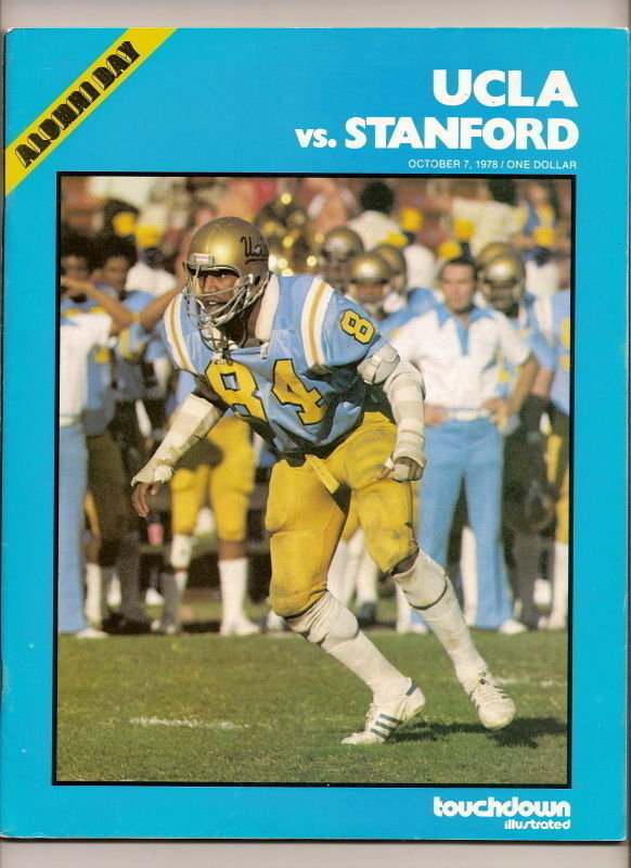 College Football Program: UCLA Bruins vs. Stanford Cardinals (October 7, 1978)