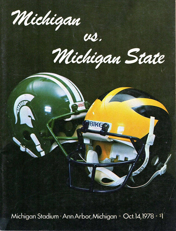 College Football Program: Michigan Wolverines vs. Michigan State Spartans (October 14, 1978)