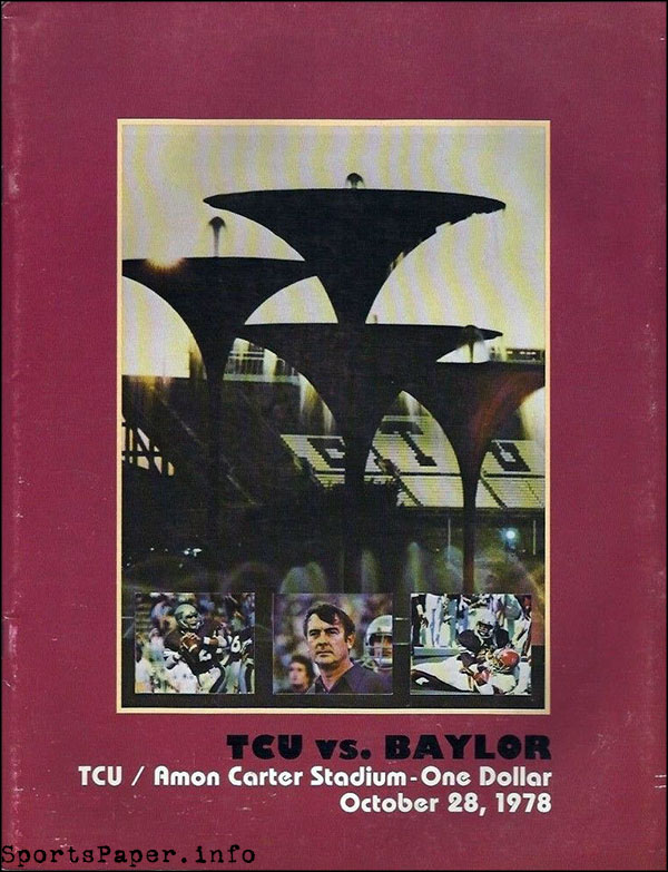 College Football Program: TCU Horned Frogs vs. Baylor Bears (October 28, 1978)