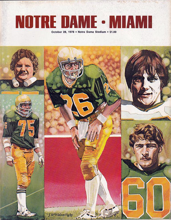 College Football Program: Notre Dame Fighting Irish vs. Miami Hurricanes (October 28, 1978)