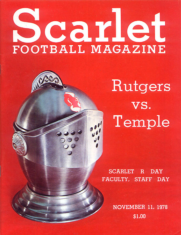 College Football Program: Rutgers Scarlet Knights vs. Temple Owls (November 11, 1978)