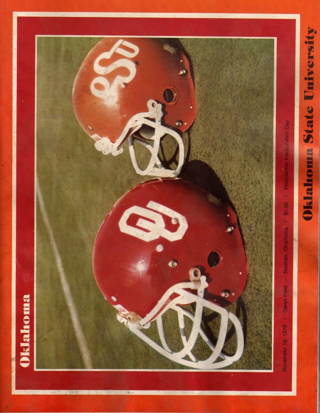 College Football Program: Oklahoma Sooners vs. Oklahoma State Cowboys (November 18, 1978)