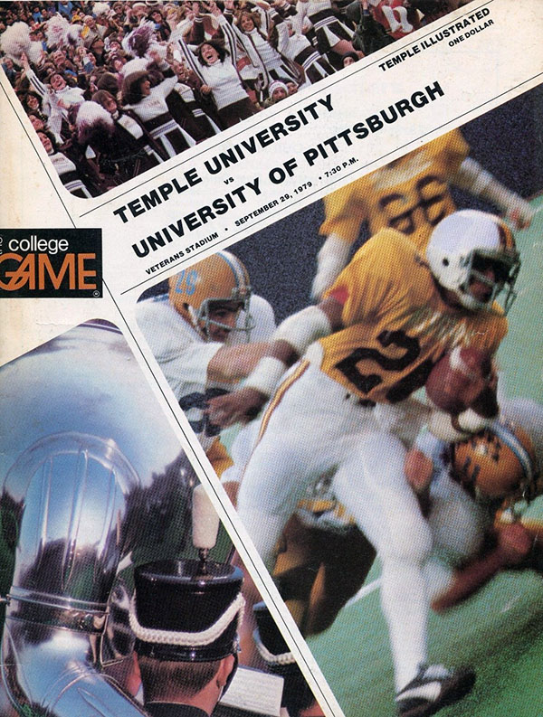 College Football Program: Temple Owls vs. Pittsburgh Panthers (September 29, 1979)