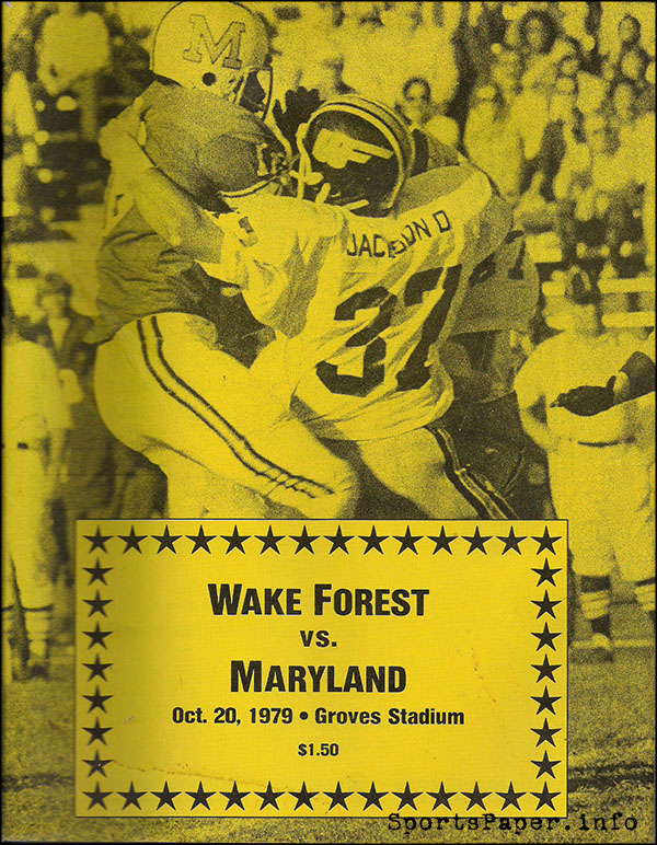 College Football Program: Wake Forest Demon Deacons vs. Maryland Terrapins (November 9, 1979)