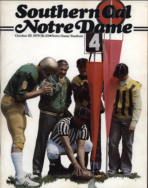 College Football Program: Notre Dame Fighting Irish vs. USC Trojans (October 20, 1979)