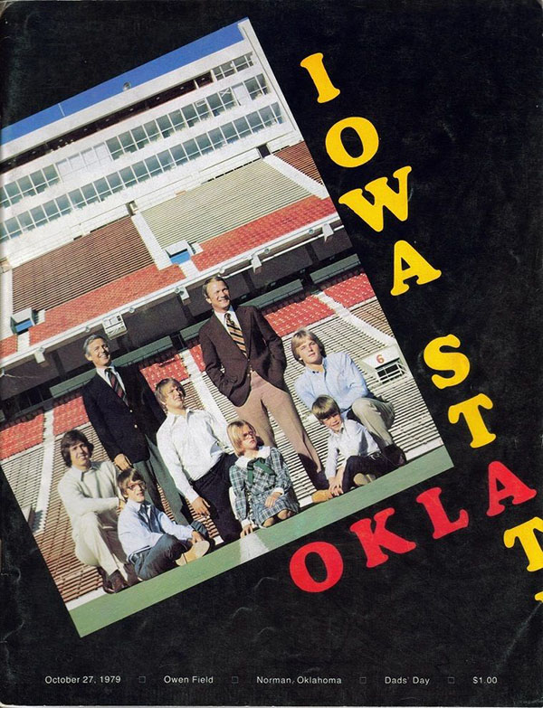 College Football Program: Oklahoma Sooners vs. Iowa State Cyclones (October 27, 1979)