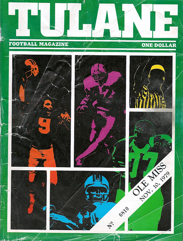 College Football Program: Tulane Green Wave vs. Ole Miss Rebels (November 10, 1979)